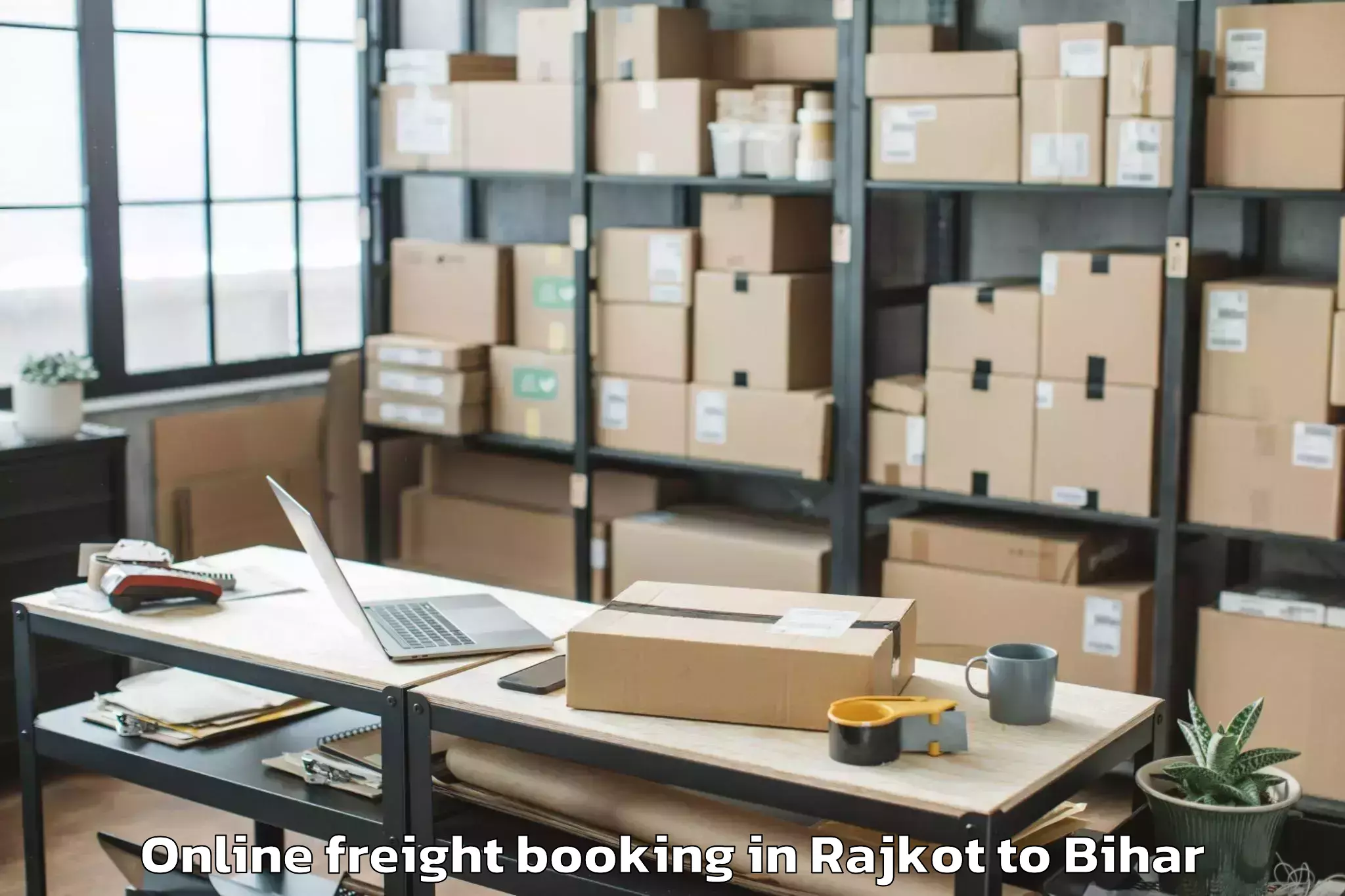 Professional Rajkot to Warisaliganj Online Freight Booking